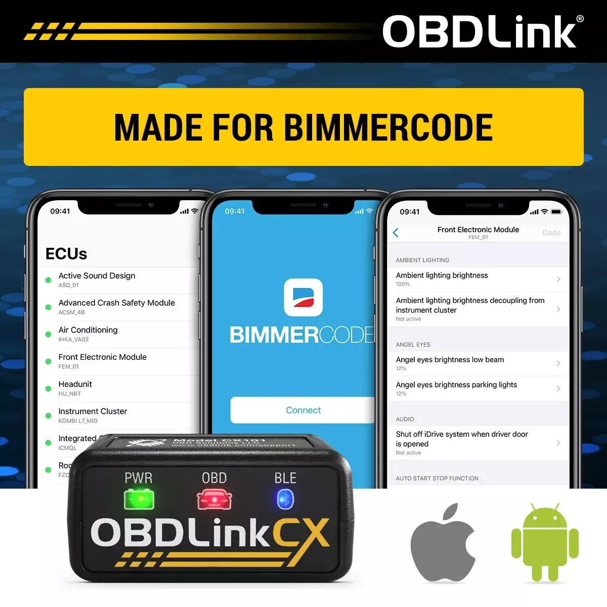 All about the OBDLink CX in combination with Bimmercode