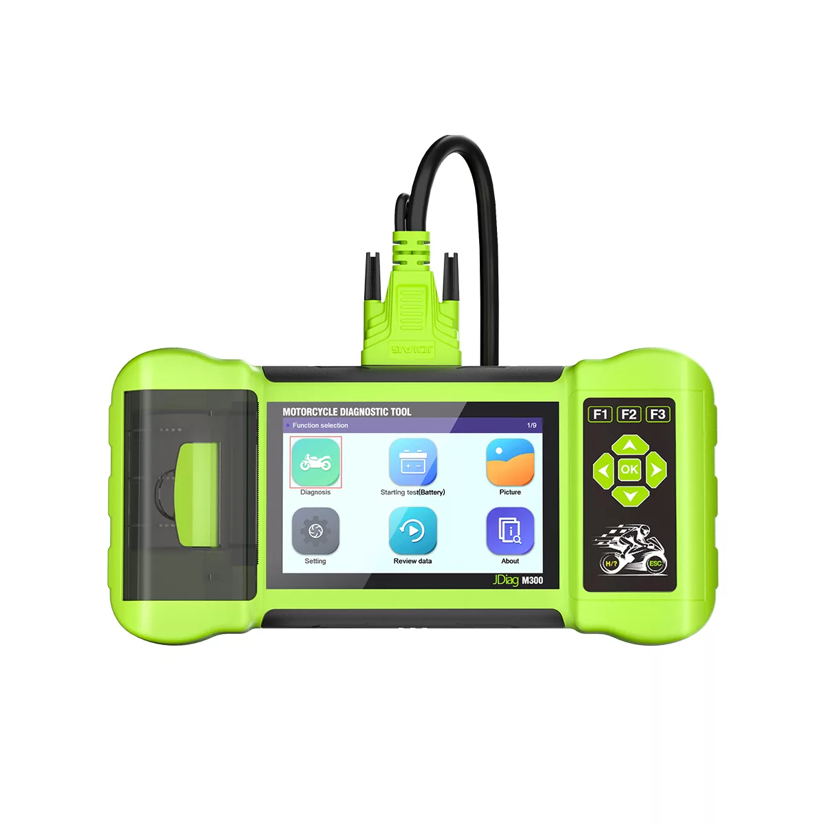 JDiag M300 motorcycle scanner – ABS, battery test & live data - Carvitas